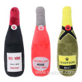 Plush Red Wine Champagne Water Bottle Pet Toys